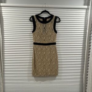 Chic Black and Gold Sleeveless Dress